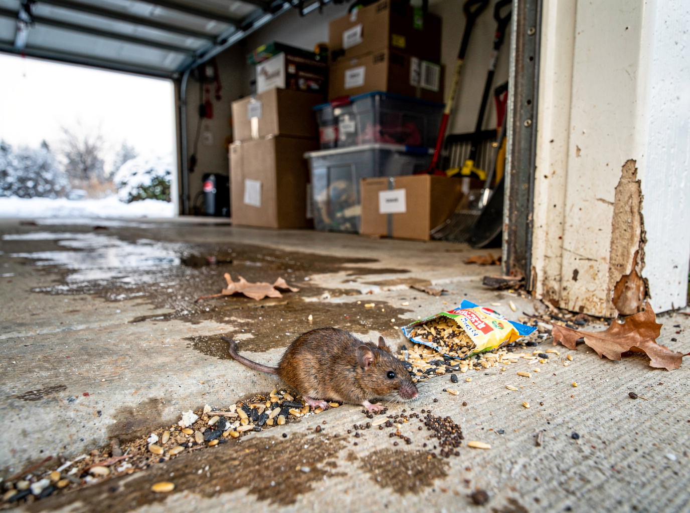 Winter Rodent Behavior In Pryor Garages